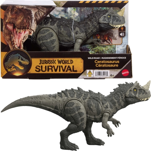 Interaktivna figura dinozavra JURASSIC WORLD Survival Ceratosaurus 30 cm