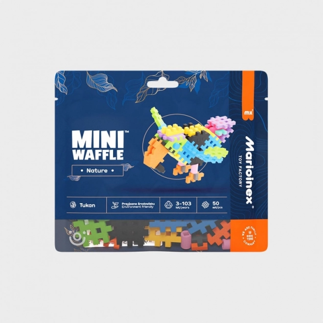 Kocke Mini Waffle Nature – tukan, 50 delov
