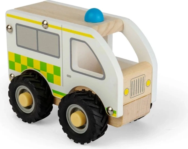 Bigjigs Toys lesena mini reševalna vozila