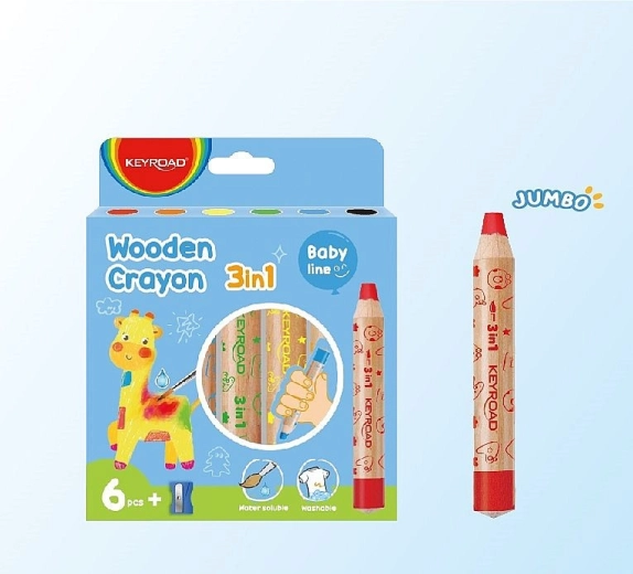 Akvarelne pastele 3v1 KEYROAD, komplet 6 barv