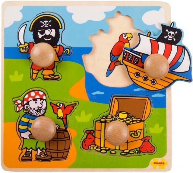 Vstavljanka Pirati Bigjigs Toys