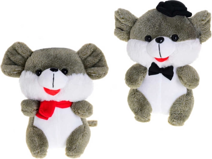 Plišasta miška baby 20 cm sedeča – 1 kos
