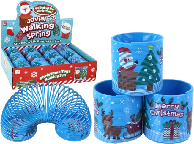 Kultna modra vzmet z božičnim motivom 6 cm