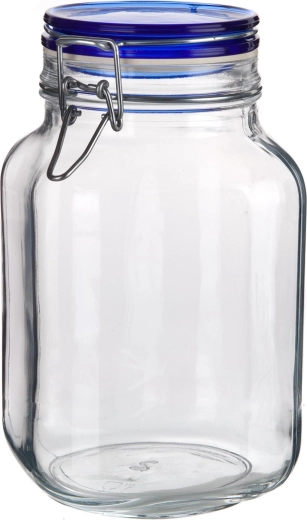 Hermetični stekleni kozarec 2000 ml FIDO Blue s patentnim zapiranjem