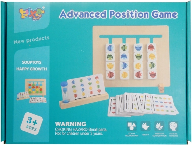 Lesena logična sestavljanka s peščeno uro