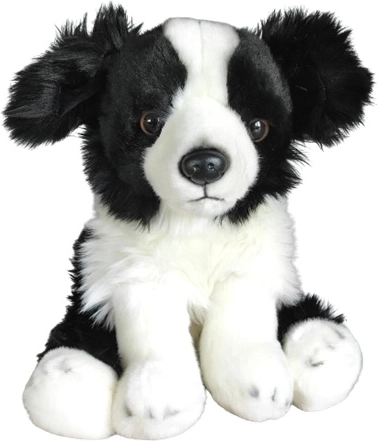 Sedeča okrasna figurica border collieja, 28 cm