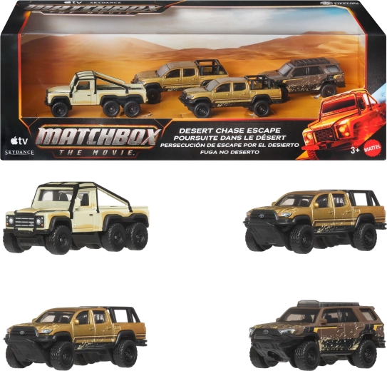 Matchbox The Movie Desert Chase Escape set 4 vozil 1:64