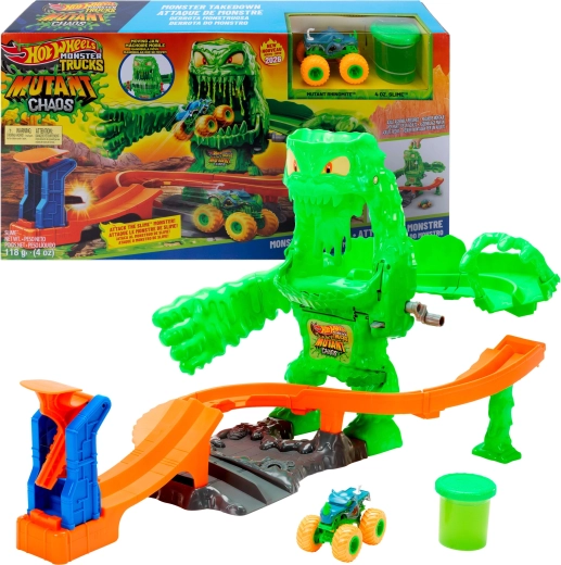 Hot Wheels Monster Trucks proga s sluzjo: spopad z mutiranim pošastnim monstrumom + vozilce