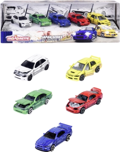 Majorette Japan Series – komplet 5 kovinskih avtomobilčkov 1:64