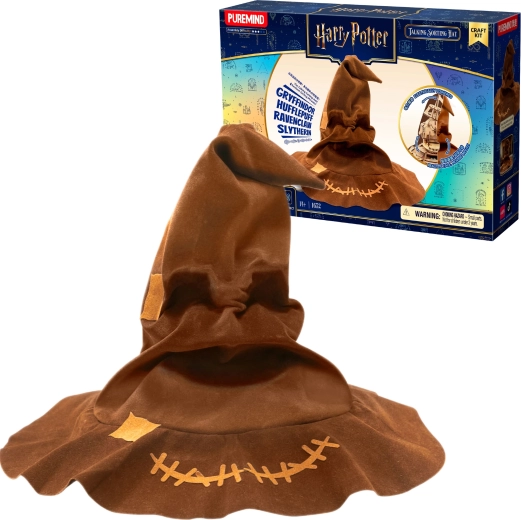 Puremind Harry Potter lesena 3D sestavljanka – Izbirni klobuk z zvočnimi učinki
