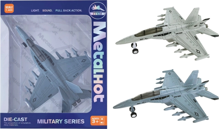 Kovinski model lovskega letala F/A-18 Hornet 1:400 z zvokom in svetlobo