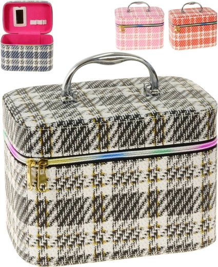 Adar kids cosmetic case size L with built-in mirror, zip closure - 1 piece