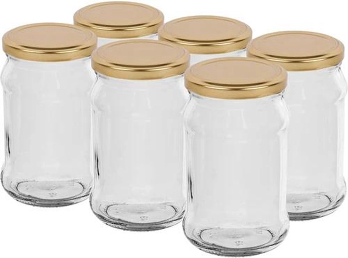 Kozarci za vlaganje s pokrovčki 300 ml Twist, komplet 6 kosov