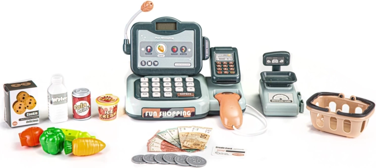 Interactive Cash Register for Kids with Accessories