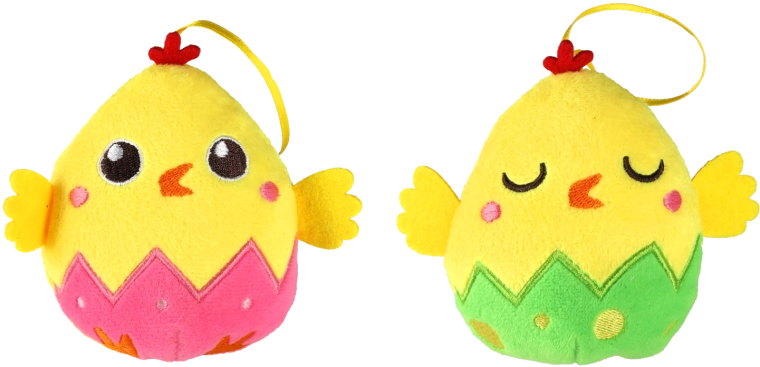 Velikonočna dekoracija piščanček s piščalko, komplet 8 kosov