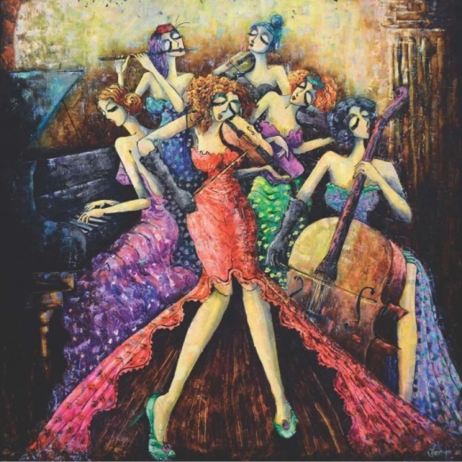 Anatolian kvadratne sestavljanke Ženski orkester 1024 koščkov