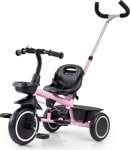 Otroški tricikel z vodilno palico MILLY MALLY Axel pink
