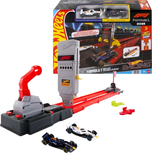 Hot Wheels Racing Formula 1 komplet steze Hitro dirkanje + 2 enosedežnika
