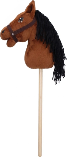 Rjav konjiček na palici (hobby horse) 68 cm