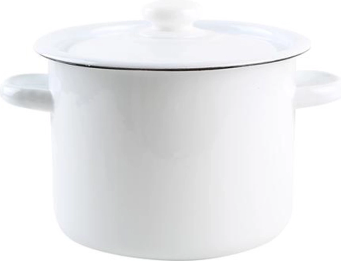 Emajliran lonec s pokrovom 4,5 l – bel
