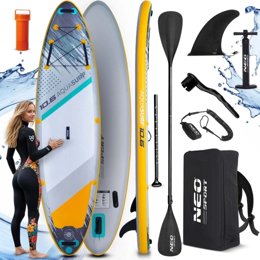 Napenljiv SUP deska AQUASURF 10'6 (320 × 84 × 15 cm) s kompletom Neo‑Sport