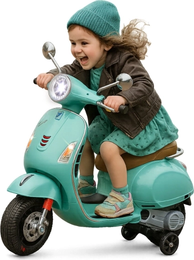 Otroško električno vozilo Vespa GTS 125 v metino zeleni barvi