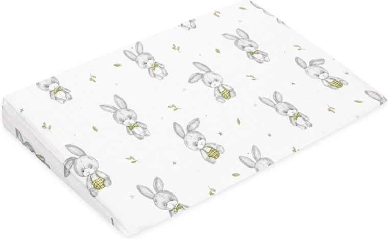Muşelin prevleka za otroški vzglavnik – klin NEW BABY Standard 59 × 37 cm, Bunny