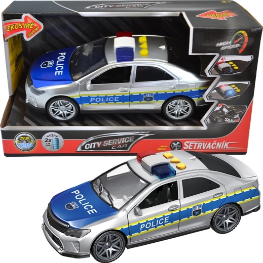 Policijski avtomobil City Service 1:14 z zvoki in vzvratnim navijanjem