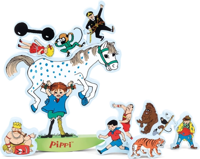 Pippi ravnotežna sestavljanka iz lesenih kosov