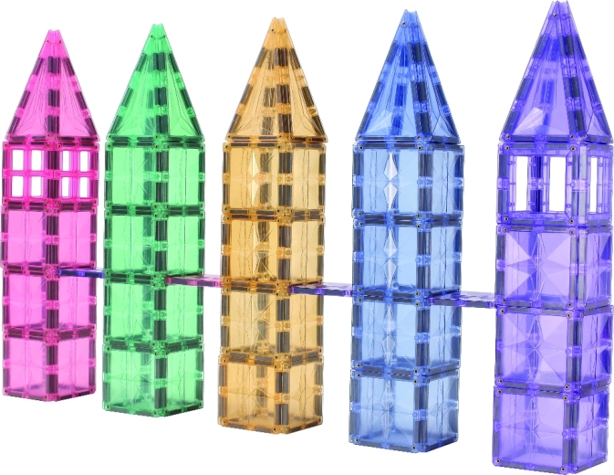 Magnetni gradbeni komplet Cleverclixx Mega Creative Pack Pastel (210 delov)