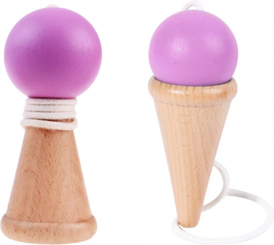 Lesena spretnostna igra ujemi kroglico