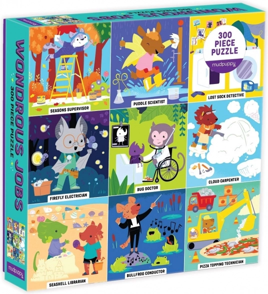 Mudpuppy level up! čudoviti poklici – puzzle 300 kosov