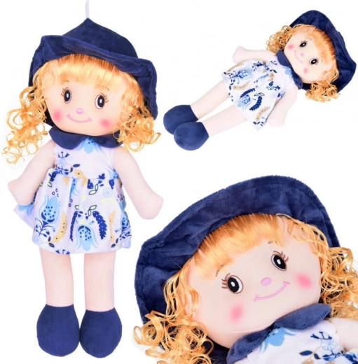 Mehka tekstilna punčka s klobukom