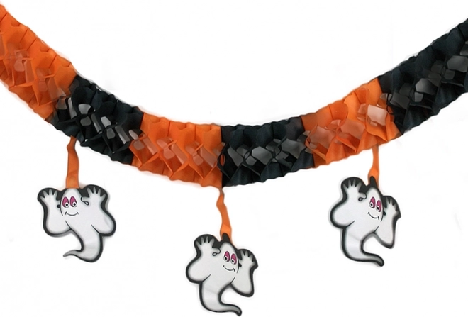 Halloweenska papirnata girlanda z duhovi 3 m