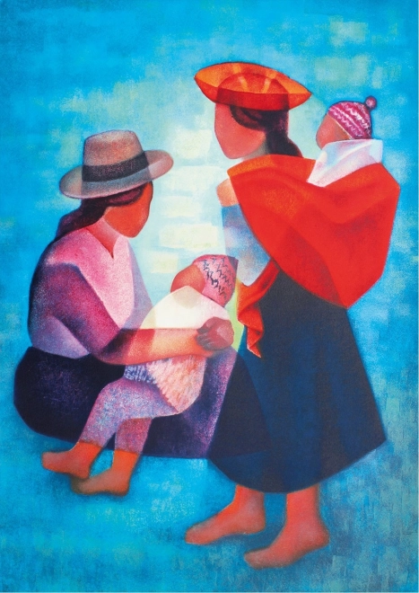 Sestavljanka BLUEBIRD perujska družina – 1000 koščkov