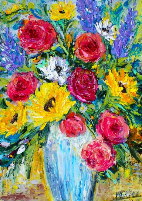 Uživajte v sestavljanki Večni cvetovi 1000 kosov