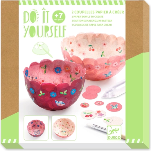Djeco DIY paper bowl making In the air