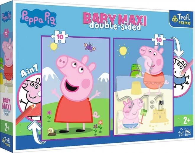 Sestavljanka Baby MAXI 2x10 Peppa Pig Veseli dan