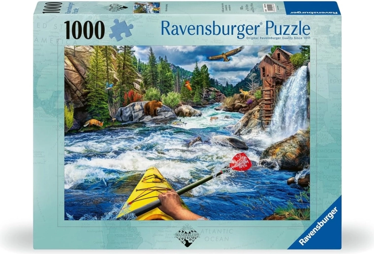 Ravensburger sestavljanka Wanderlust: vožnja po divji reki 1000 kosov