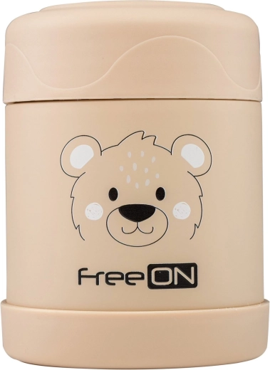 FreeON termo posoda iz nerjavečega jekla za hrano 350 ml – Bež