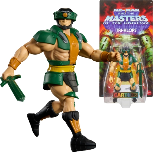 Masters of the Universe Origins figurica Tri‑Klops s čelado in mečem