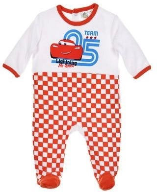 Otroški žametni pajac Disney Cars oranžne barve