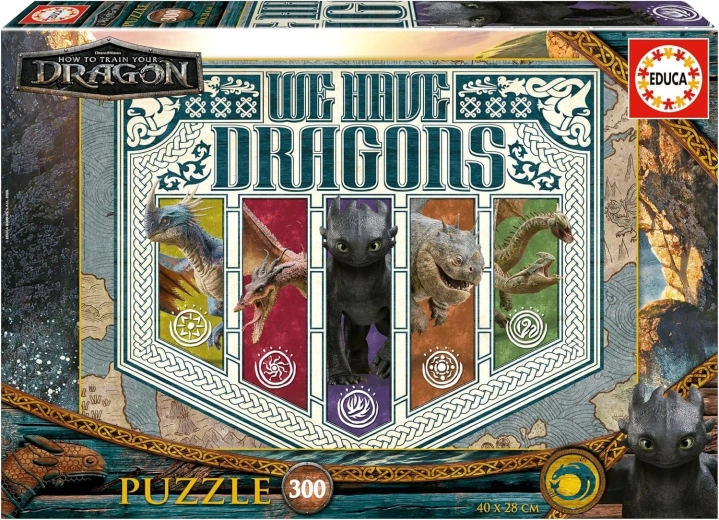 Educa puzzle Kako izuriti zmaja – 300 kosov