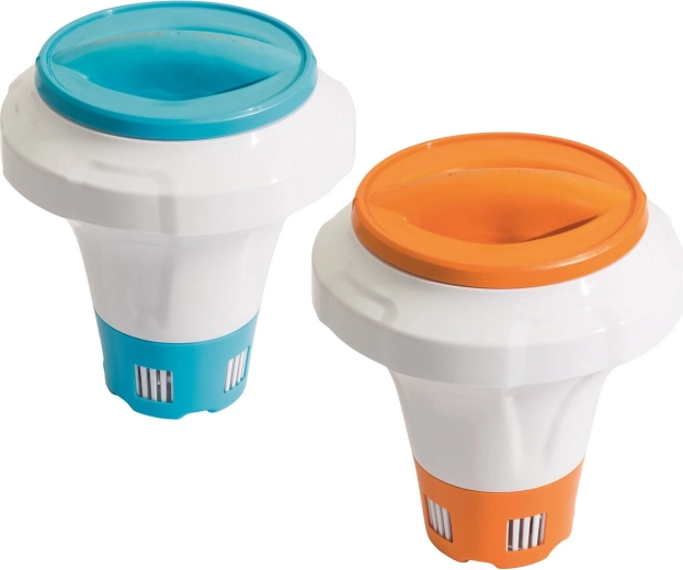 Plavajoči dozirnik bazenske kemije BESTWAY z gumijastim ročajem, oranžen