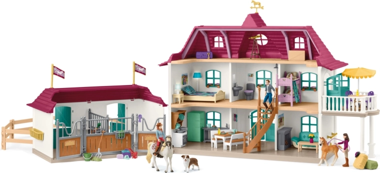 Schleich Horse Club podeželska hiša in hlev ob jezeru