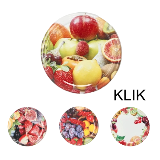 Kovinski pokrovček za vlaganje klik BerriesMix3 63 mm