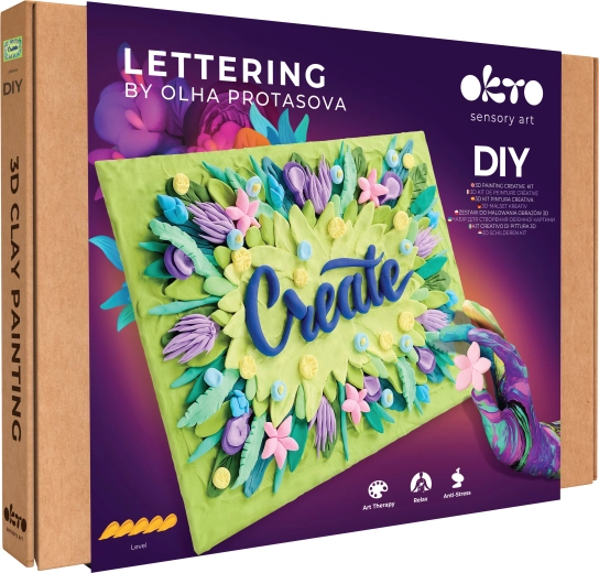 OKTO Lettering likovni set za slikanje z maso Create 30 × 40 cm