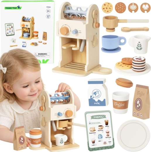 Tooky Toy leseni kavni aparat za otroke – barista set