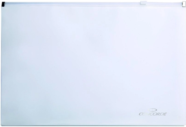 Mape za dokumente z zadrgo A4 CONCORDE, bela