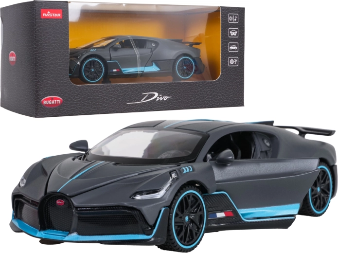 Kovinski model Bugatti Divo v merilu 1:32, siv RASTAR